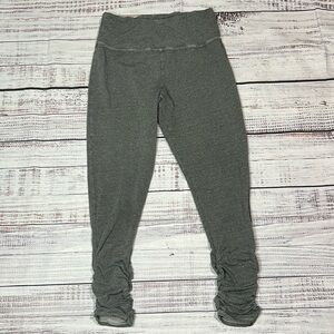 Sundry Gray Soft Knit Ankle Ruched Leggings Woman Size 3